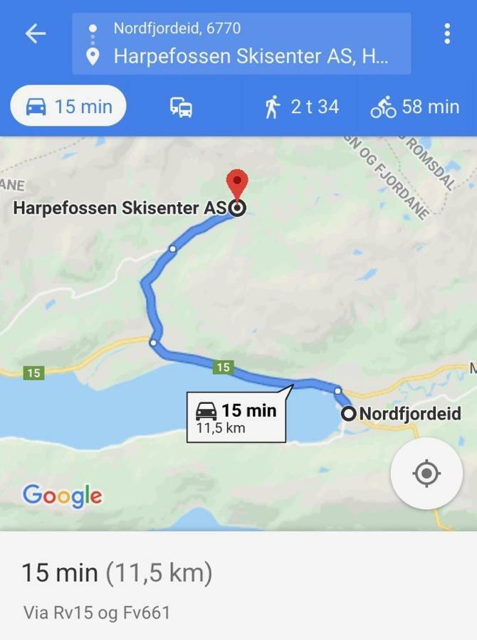 Harpefossen Skisenter Og Hyttegrend Nordfjordeid Zewnętrze zdjęcie